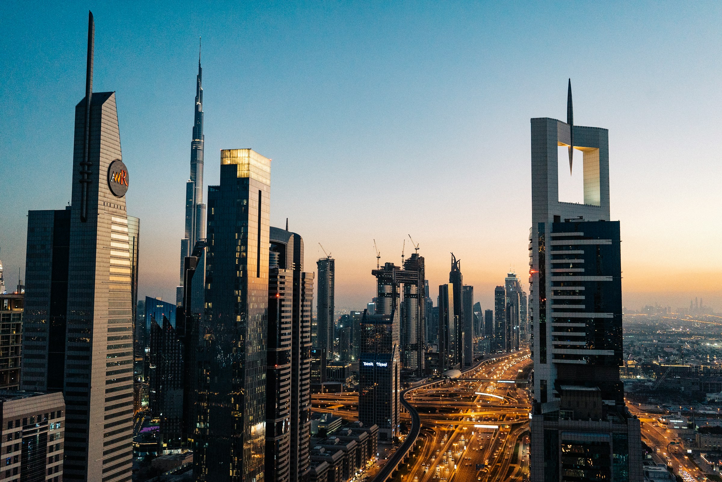 Dubai city skyline modern architecture