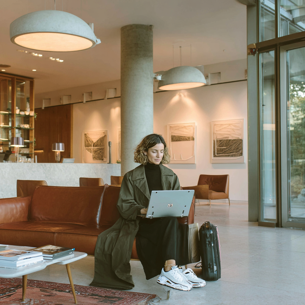 Hotel-lobby coworking space